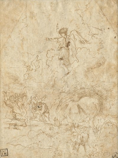 Aankondiging aan de herders door Giovanni Benedetto Castiglione