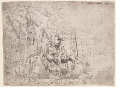 Jonge Herder te Paard door Giovanni Benedetto Castiglione