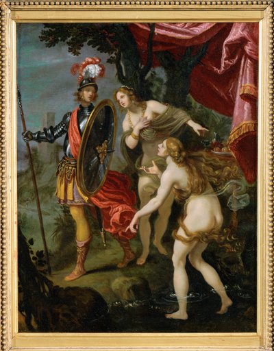 Carlo allant delivrer Rinaldo. Carlo is op weg om Rinaldo te redden van ... door Giovanni Biliverti