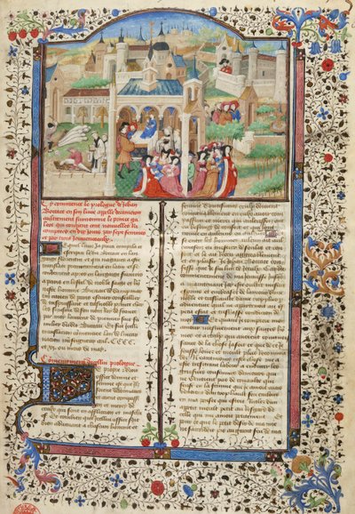 Decameron, Vertrek van de vertellers uit Florence door Giovanni Boccaccio