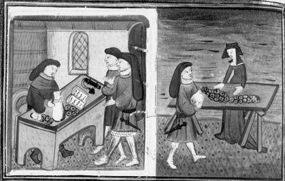 Decameron, Guasparruolo leent geld aan Gulfardo; Gulfardo geeft het geld aan Ambrogia. Dag acht, nieuwsbericht 1 door Giovanni Boccaccio