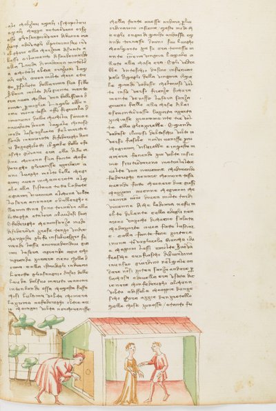 Decameron, The Phantom - Tessa dalla Cuculia mishandelt haar man , Zevende Dag, kort verhaal 1. door Giovanni Boccaccio