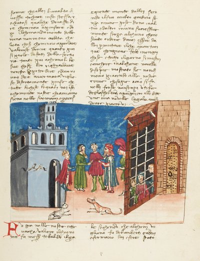 Decameron, Kleren maken de man niet. Lamberto en zijn broers in de gevangenis Tweede dag, kort verhaal 3. door Giovanni Boccaccio