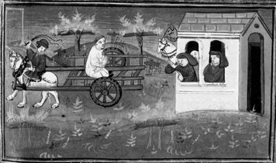 Decameron, Theodore wordt naar de plaats van executie geleid. Vijfde dag, nieuws 7 door Giovanni Boccaccio