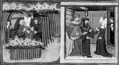 Decameron, Een vrouw wordt aangevallen op Cyprus; de vrouw krijgt een audiëntie bij de koning. Eerste dag, nieuws 9. door Giovanni Boccaccio