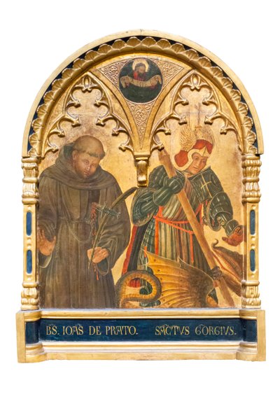 De Zalige Johannes van Prato en Sint Joris door Giovanni Boccati or Boccatto