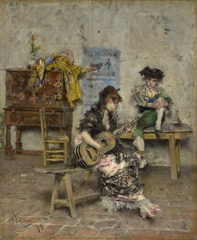 Een gitarist door Giovanni Boldini