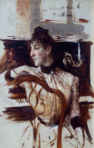 Alaide Banti in profiel door Giovanni Boldini
