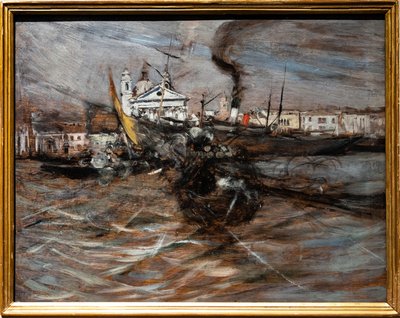 Boten in Venetië door Giovanni Boldini