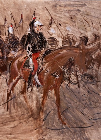 Dragonders te Paard door Giovanni Boldini