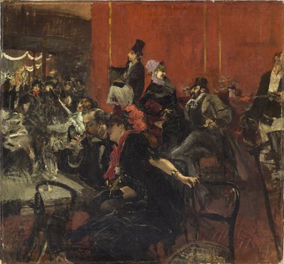 Feestscène, ca. 1889 door Giovanni Boldini