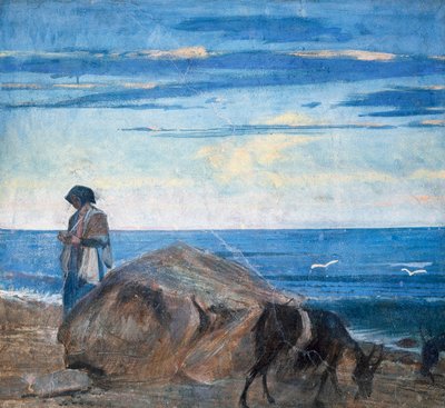 Geitenhoeder aan zee door Giovanni Boldini