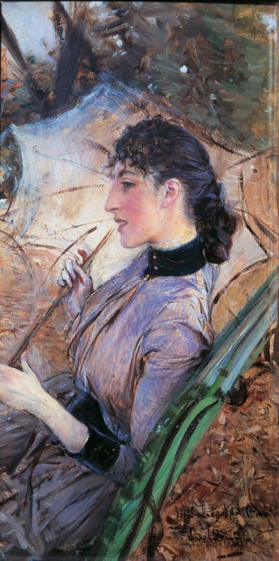 Italië, Florence, Profiel van Alaide Banti door Giovanni Boldini
