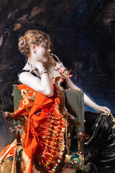 Madam X (detail) door Giovanni Boldini