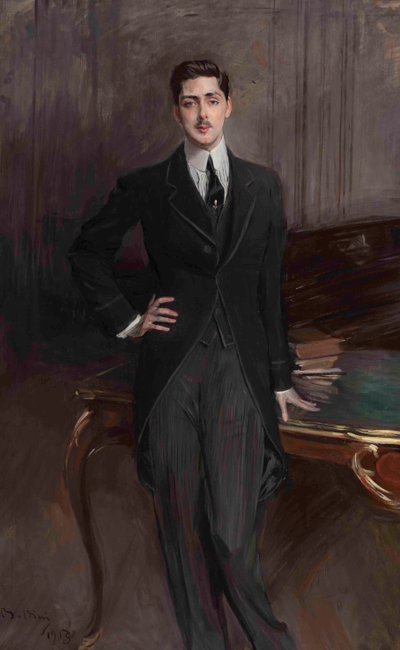 Portret van graaf Sergey Platonovich Zubov 1881-1964, 1913 door Giovanni Boldini