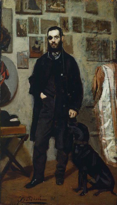 Portret van Giuseppe Abbati, door Giovanni Boldini door Giovanni Boldini