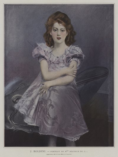 Portret van Juffrouw Beatrice de C... door Giovanni Boldini