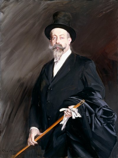 Portret van Willy, de schrijver, Henri Gauthier-Villars door Giovanni Boldini