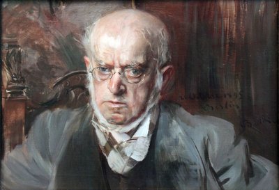 Portret van schilder Adolph von Menzel door Giovanni Boldini