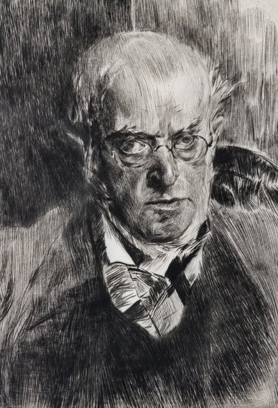 Portret van de schilder Adolph Menzel (detail) door Giovanni Boldini
