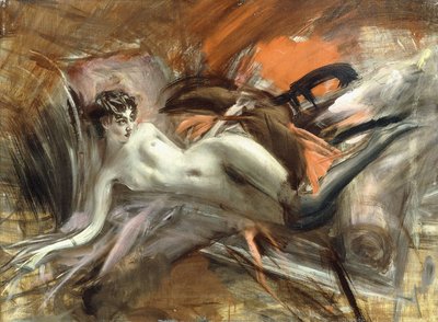 Liggend naakt door Giovanni Boldini