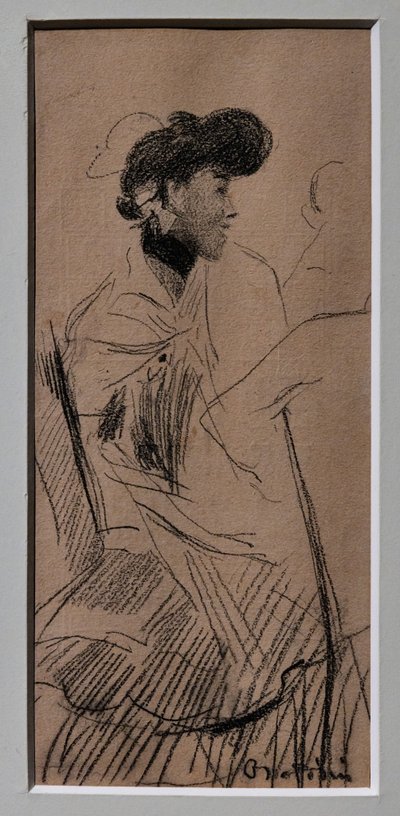Zittende Elegante Vrouw door Giovanni Boldini