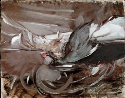Stilleven met wild door Giovanni Boldini