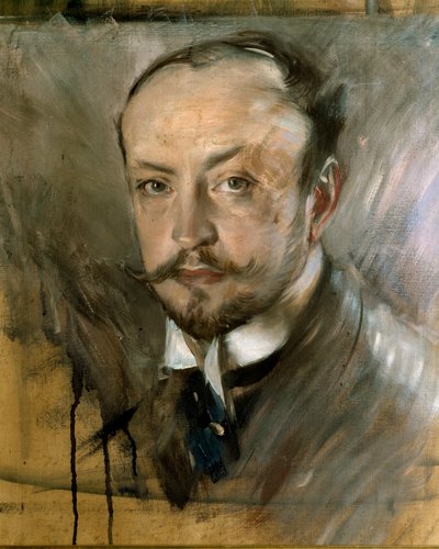 Studie voor zelfportret in Montorsoli door Giovanni Boldini
