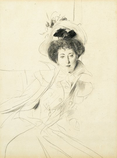 Studie van prinses Niscemi door Giovanni Boldini