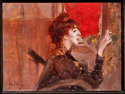 Het Rode Gordijn door Giovanni Boldini