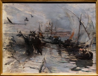 Venetië, San Giorgio Maggiore gezien vanuit de stad, c.1885 door Giovanni Boldini