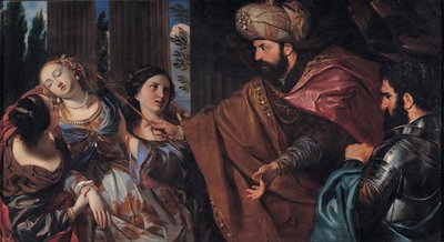 Esther voor Ahasveros, tussen 1660 en 1670 door Giovanni Bonatti
