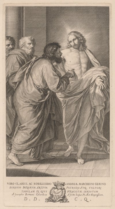 De Ongeloof van Sint Thomas door Giovanni Bottani, after Giuseppe Bottani