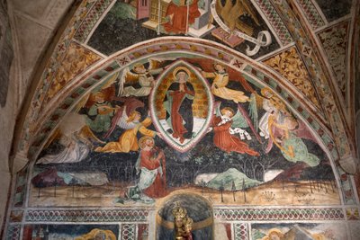 Hemelvaart, ca. 1492 (fresco) door Giovanni Canavesio
