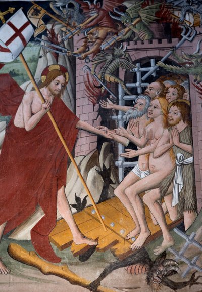 Afdaling naar de hel, ca. 1492 door Giovanni Canavesio