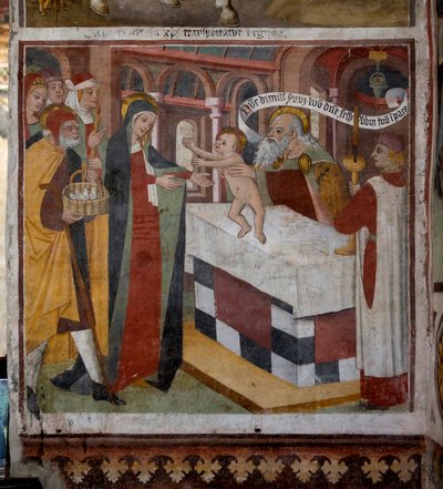 Presentatie van Jezus in de tempel, 1492 door Giovanni Canavesio