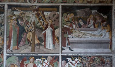 Scènes uit de Passie van Christus, ca. 1492 (fresco) door Giovanni Canavesio