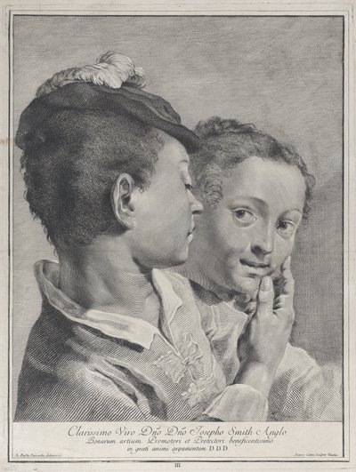 Jongen met een hoed die het gezicht van een meisje aanraakt door Giovanni Cattini