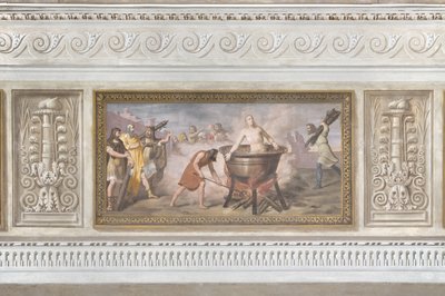 Het martelaarschap van Sint Jan de Evangelist in Rome door Giovanni Chiarini