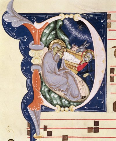 Ms 561 f.31v Geïllustreerde initiaal 