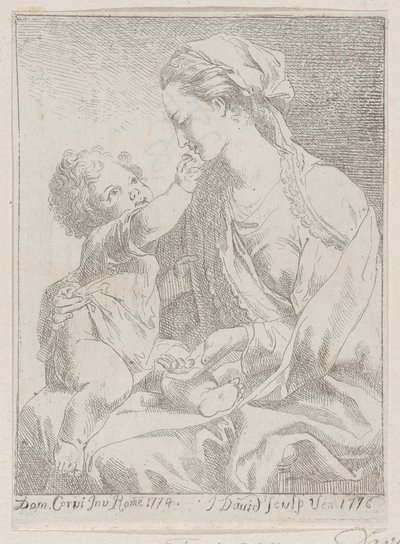 Maagd en Kind, 1776 door Giovanni David