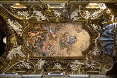 Gewelf van de kerk van Santa Maria della Vittoria in Rome door Giovanni Domenico Cerrini