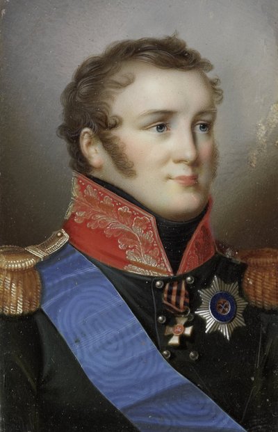 Portret van Alexander I (1777-1825), keizer van Rusland door Giovanni Domenico Bossi