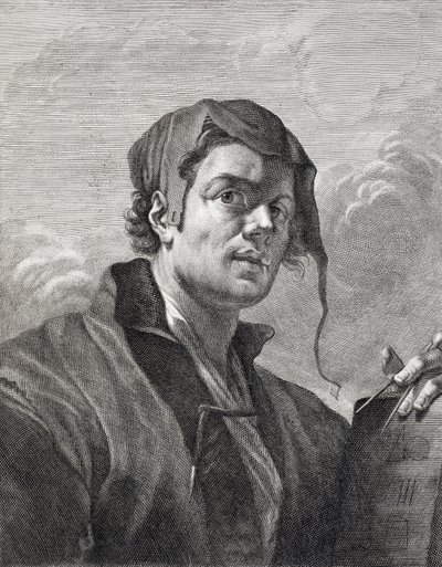 Gerrit van Honthorst (1590-1656), gegraveerd door Cosimo Mogalli (1667-1730) door Giovanni Domenico Ferretti