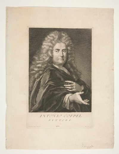 Portret van Antoine Coypel door Giovanni Domenico Ferretti