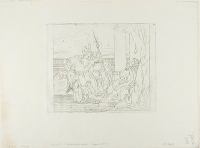 Aeneas Introduceert Zijn Zoon Ascanius aan Dido door Giovanni Domenico Tiepolo