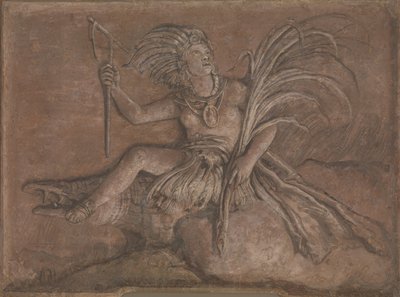 Amerika door Giovanni Domenico Tiepolo