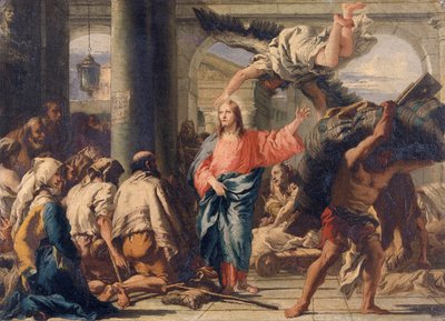 Christus bij het bad van Bethesda door Giovanni Domenico Tiepolo