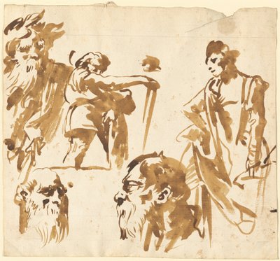Figuren en gezichten door Giovanni Domenico Tiepolo