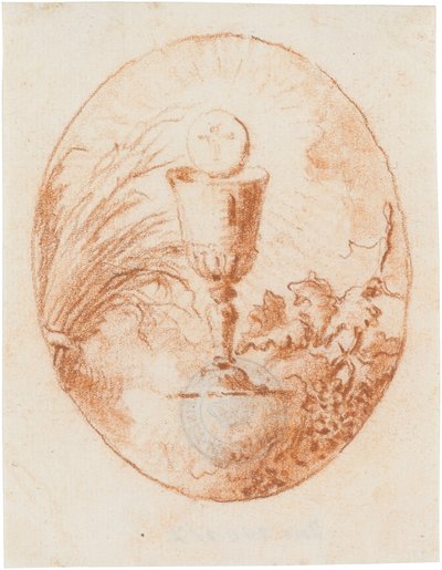 Kelk en hostie, brood en wijn door Giovanni Domenico Tiepolo